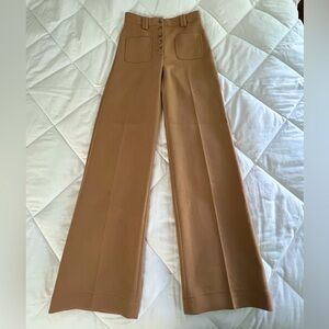 Sézane Dan Trousers in Camel, Size 36 (US size 2)